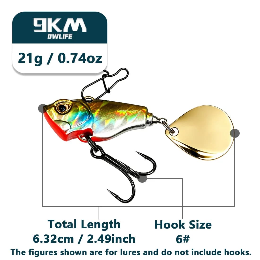 Tonući VIB crankbait mamac s repnim rotorom
