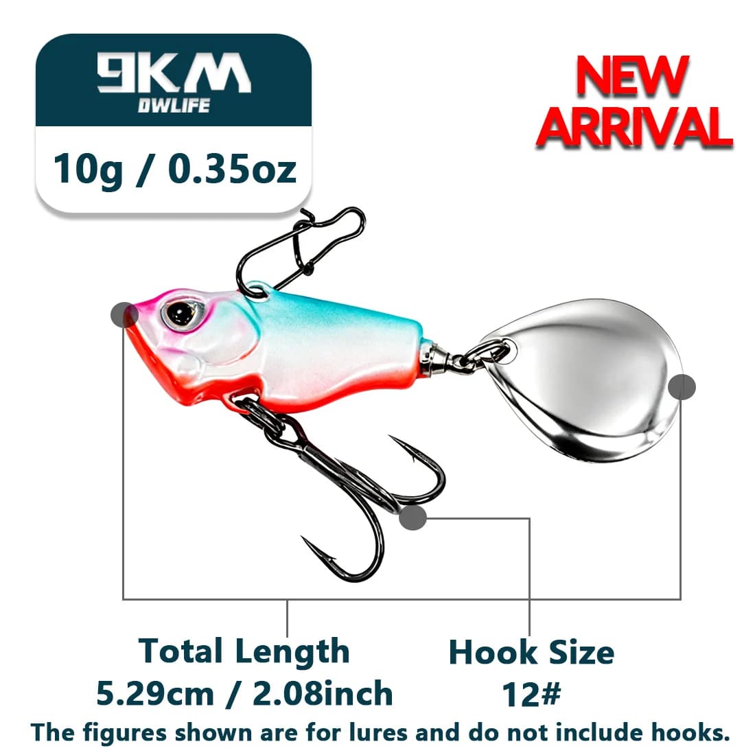 Tonući VIB crankbait mamac s repnim rotorom