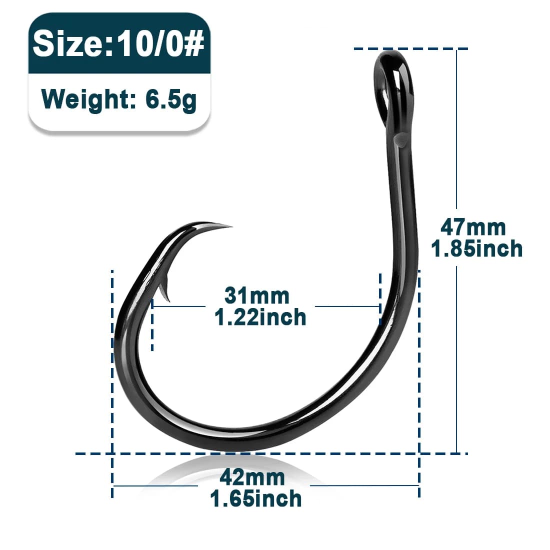 5X Strong Circle Hooks, 25-50 kom