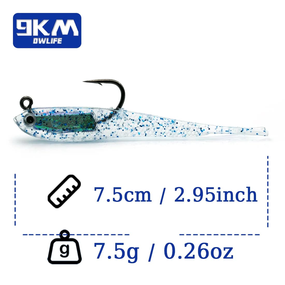 Mekani swimbaitovi s jig glavom, paket od 5 komada