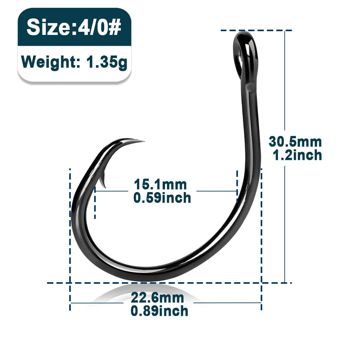 5X Strong Circle Hooks, 25-50 kom